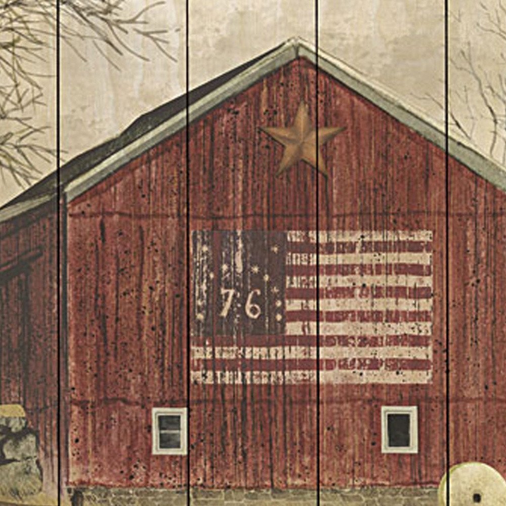 Flag Barn 1 Unframed Print Wall Art HomeRoots