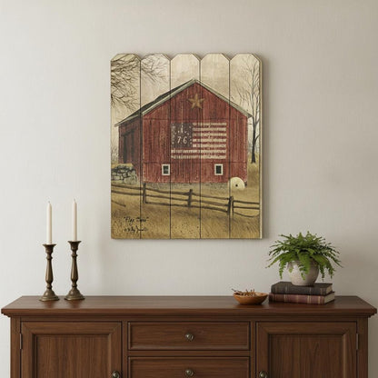 Flag Barn 1 Unframed Print Wall Art HomeRoots