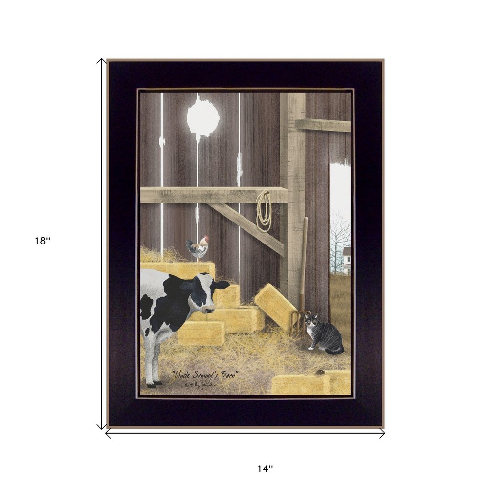 Uncle Sammys Barn Black Framed Print Wall Art — view 3
