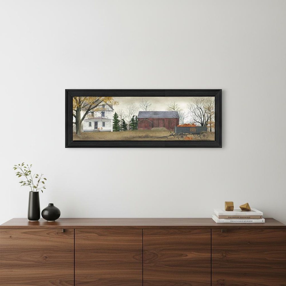 Pumpkins For Sale 1 Black Framed Print Wall Art — view 4