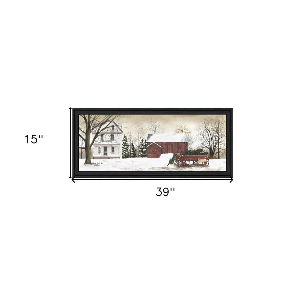 Christmas Trees for Sale 5 Black Framed Print Wall Art — view 3