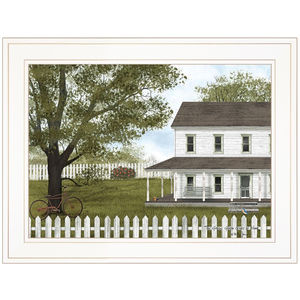 GREEN GREEN GRASS OF HOME 3 White Framed Print Wall Art — view 1