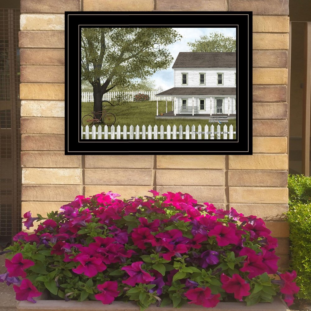 GREEN GREEN GRASS OF HOME 4 Black Framed Print Wall Art — view 2
