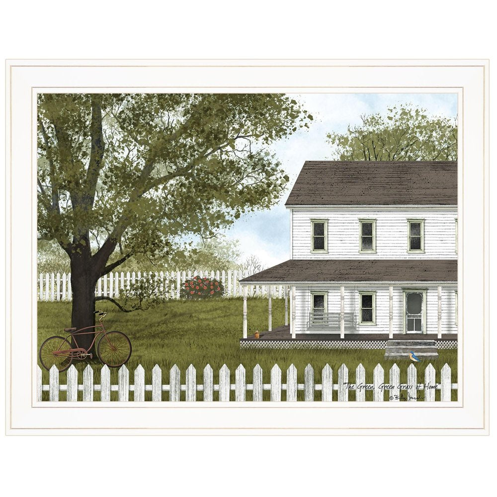 Green Green Grass of Home 1 White Framed Print Wall Art — view 1