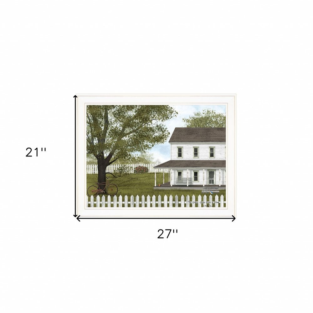 Green Green Grass of Home 1 White Framed Print Wall Art HomeRoots