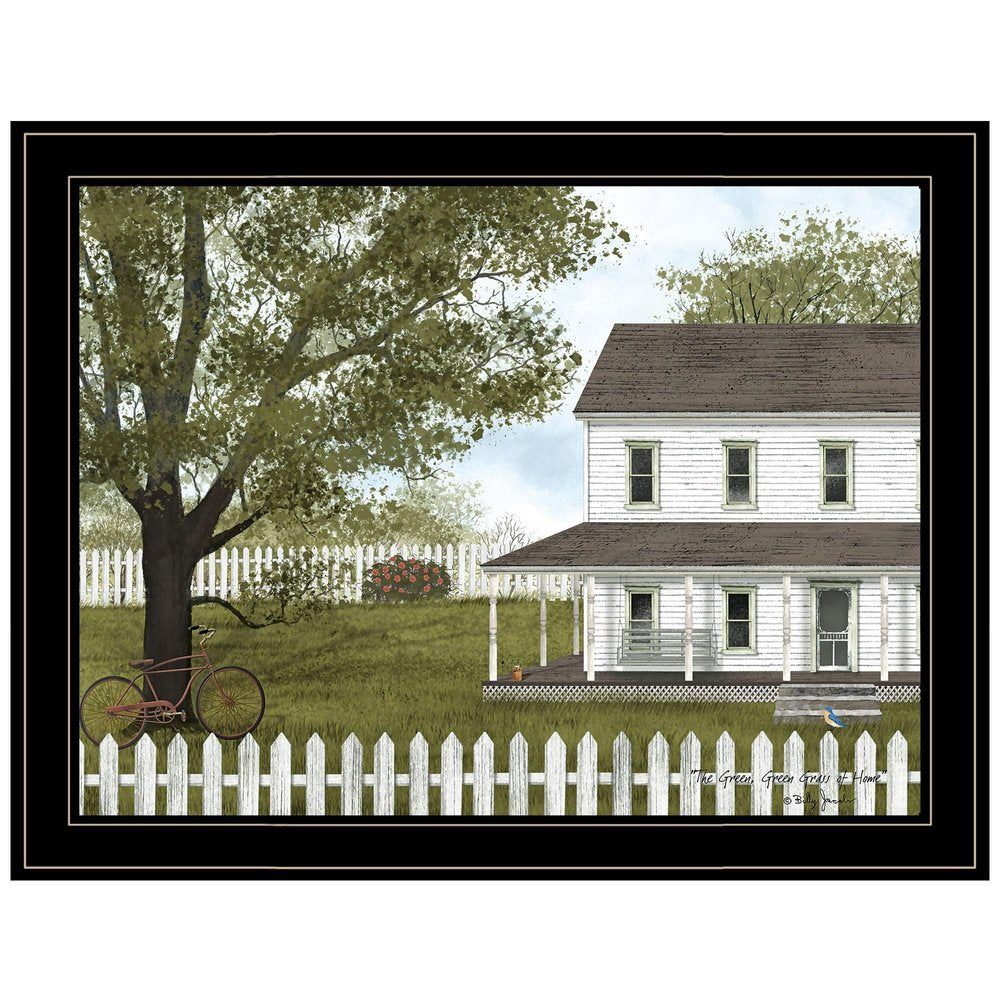 Green Green Grass of Home 2 Black Framed Print Wall Art — view 1