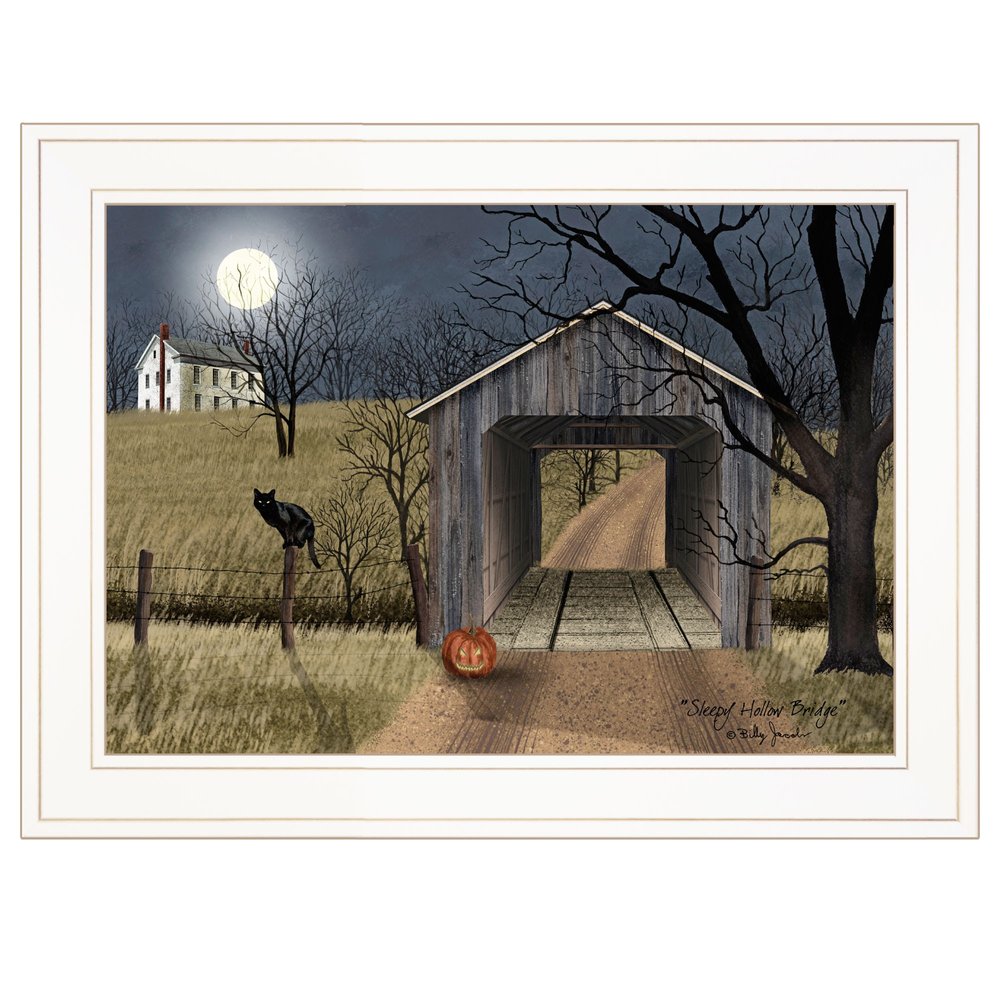 Sleepy Hollow Bridge 1 White Framed Print Wall Art HomeRoots