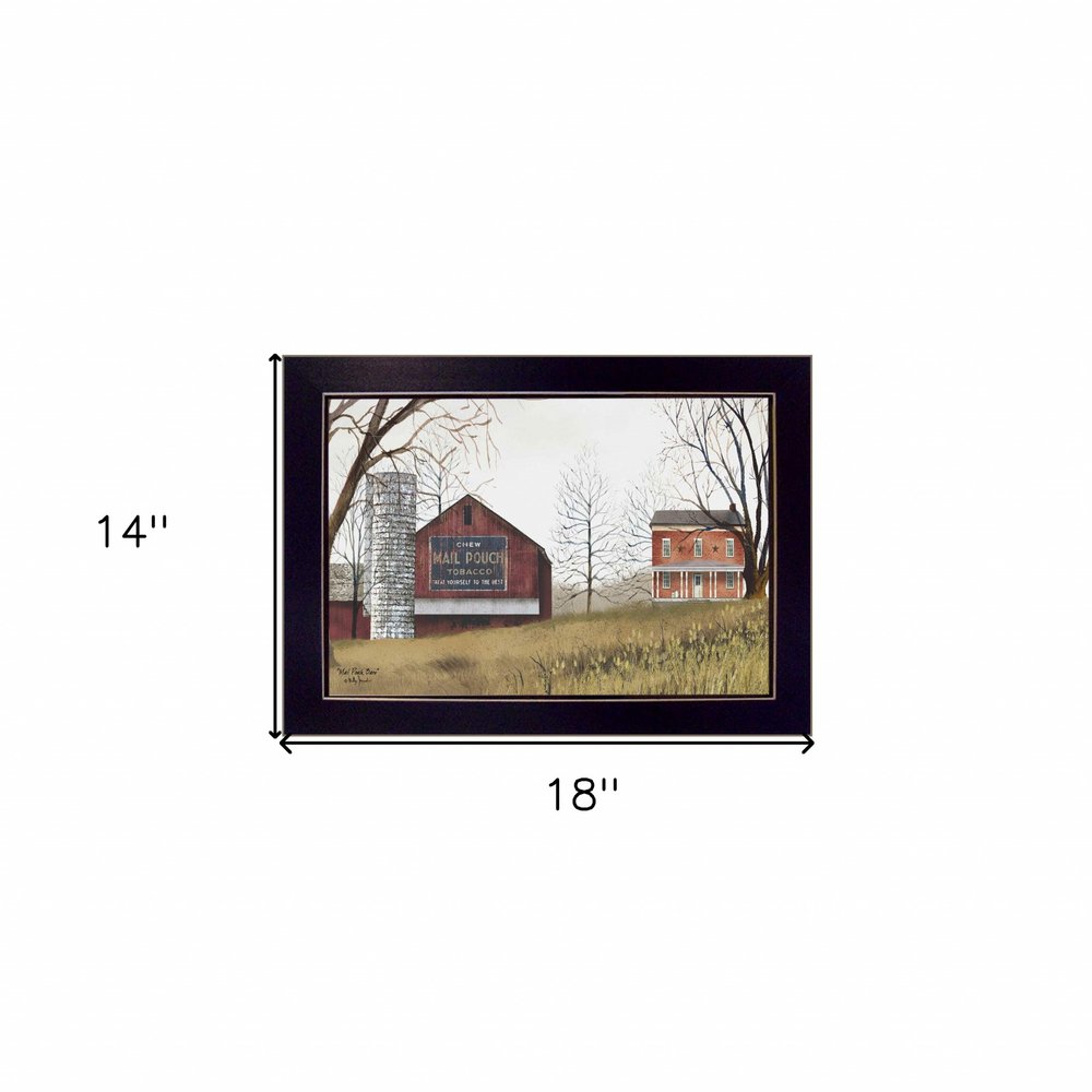 Mail Pouch Barn 1 Black Framed Print Wall Art — view 4