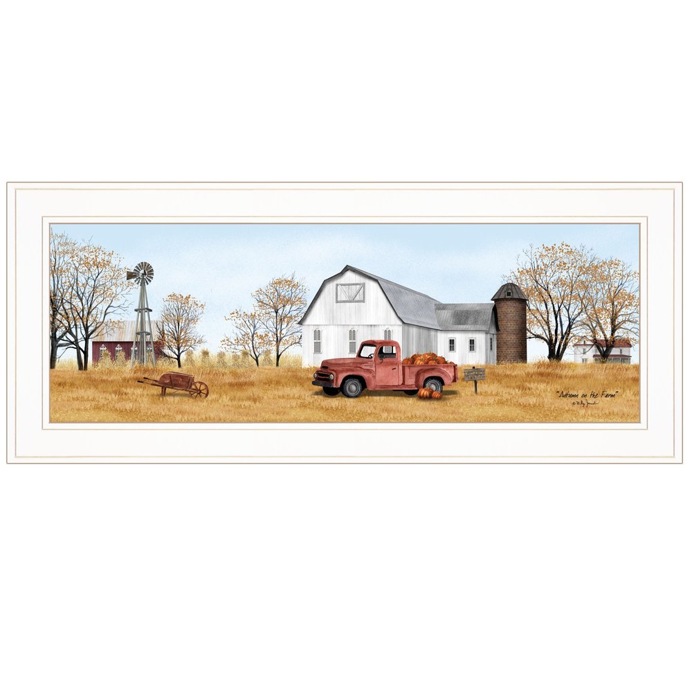 Autumn on Farm 1 White Framed Print Wall Art — view 1
