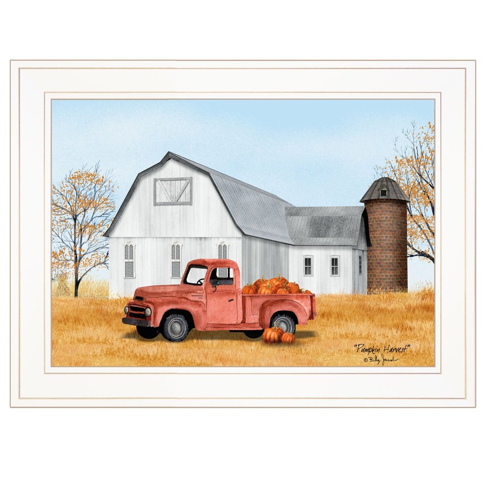 Pumpkin Harvest 1 White Framed Print Kitchen Wall Art — view 1
