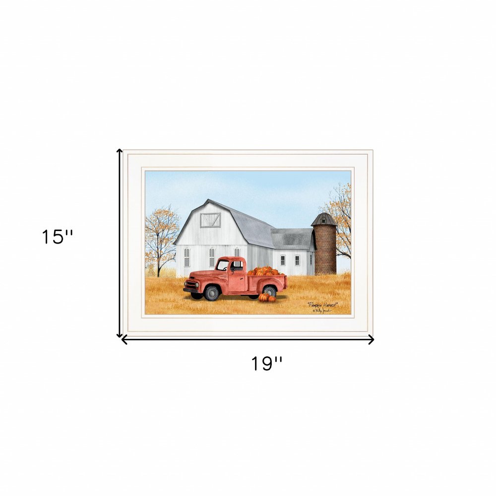 Pumpkin Harvest 1 White Framed Print Kitchen Wall Art — view 3