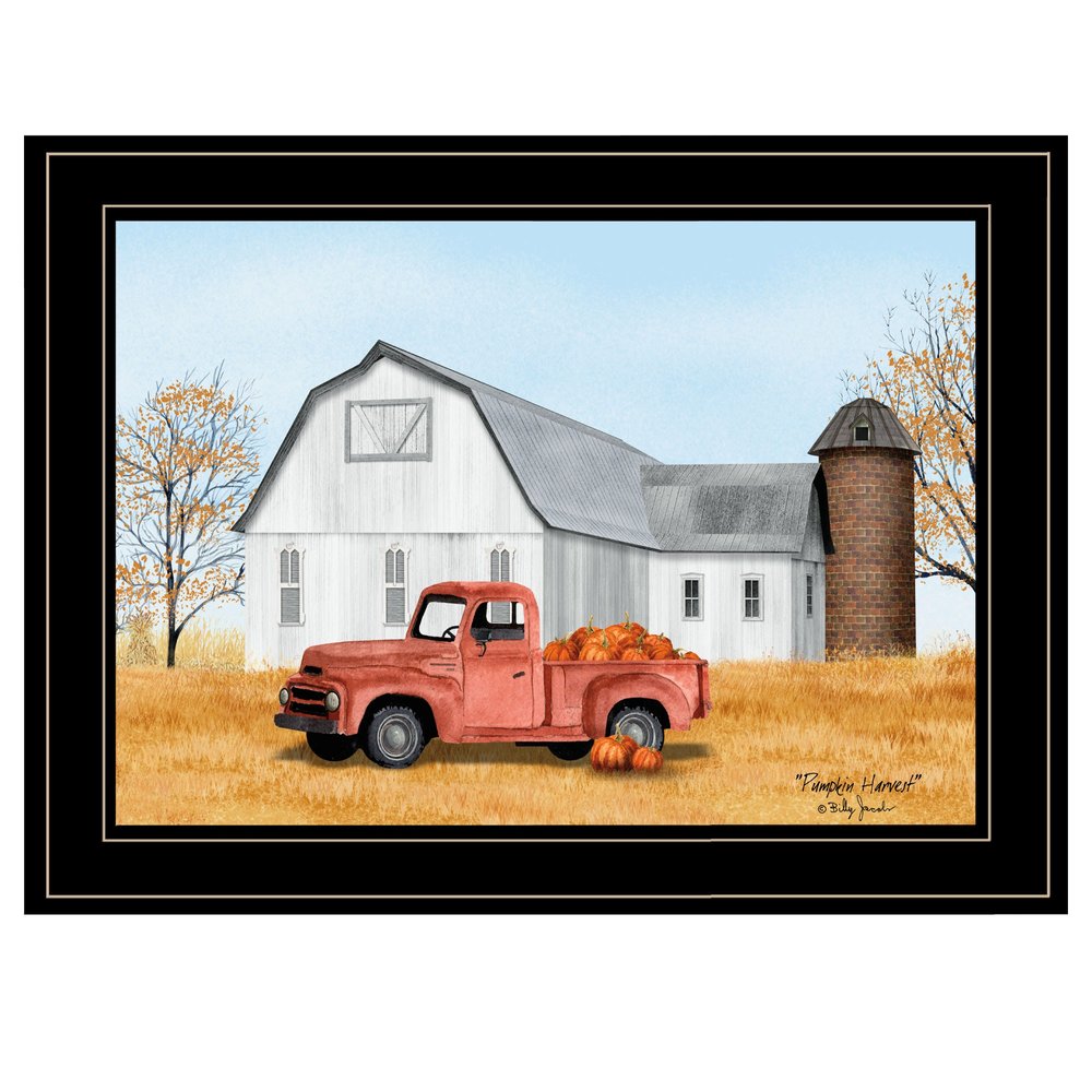 Pumpkin Harvest 2 Black Framed Print Kitchen Wall Art — view 1