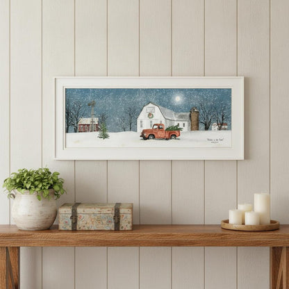Winter on The Farm 1 White Framed Print Wall Art HomeRoots