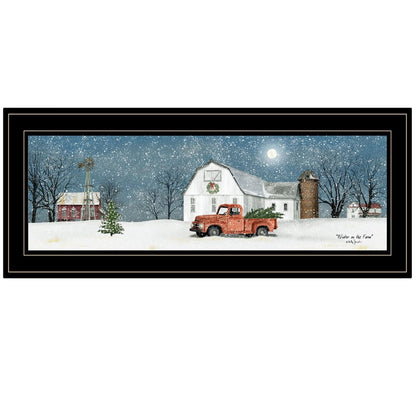 Winter on The Farm 2 Black Framed Print Wall Art HomeRoots