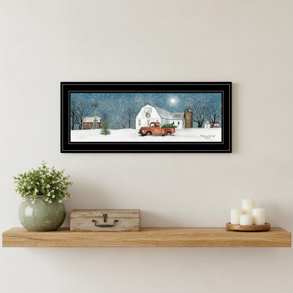 Winter on The Farm 2 Black Framed Print Wall Art HomeRoots