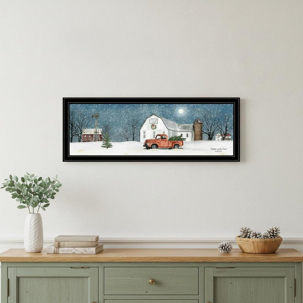 Winter on The Farm 4 Black Framed Print Wall Art — view 4
