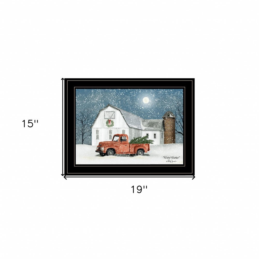 Wintry Weather 3 Black Framed Print Wall Art — view 3