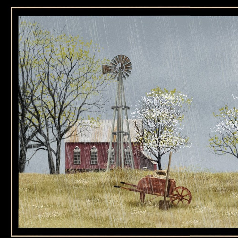 Spring On The Farm 4 Black Framed Print Wall Art — view 4