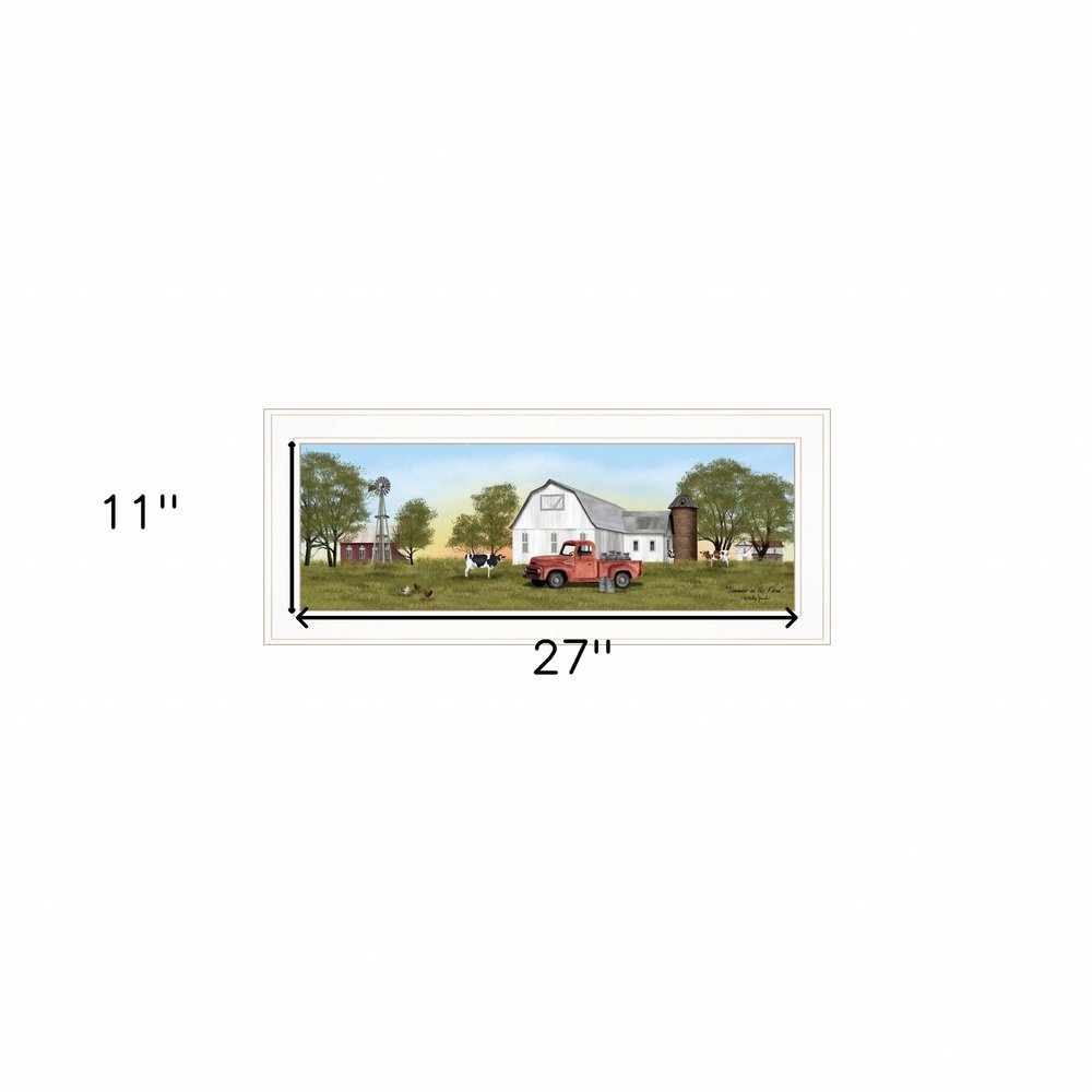 Summer on the Farm 1 White Framed Print Wall Art — view 3