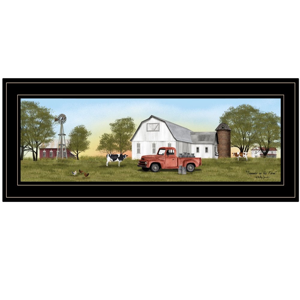 Summer on the Farm 2 Black Framed Print Wall Art — view 1