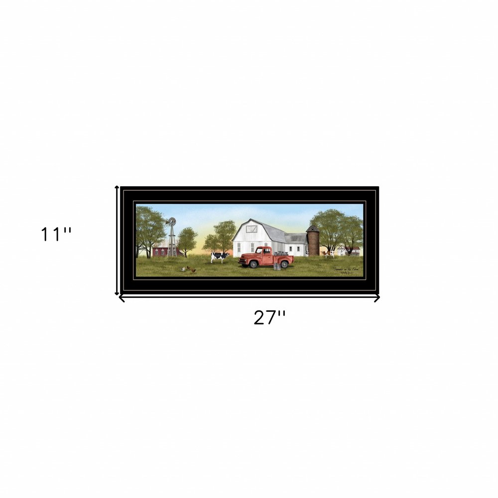 Summer on the Farm 2 Black Framed Print Wall Art HomeRoots