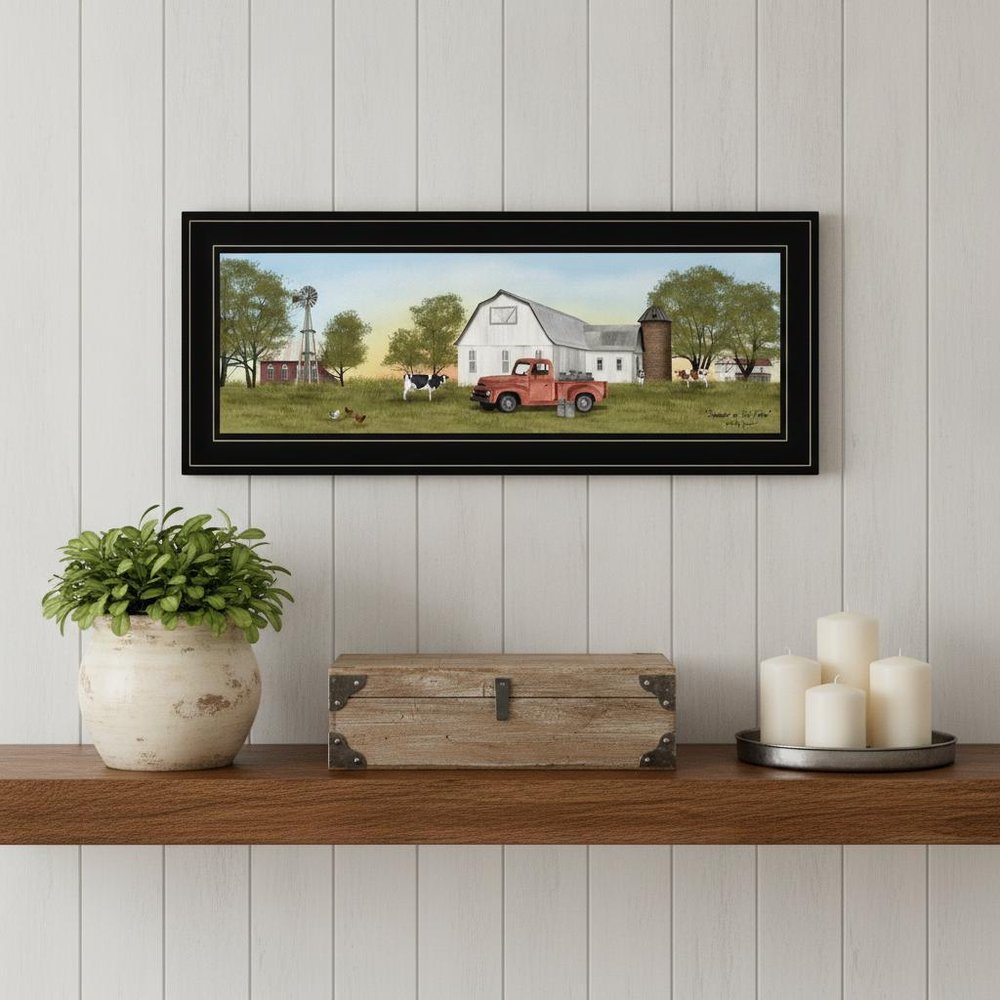 Summer on the Farm 2 Black Framed Print Wall Art HomeRoots