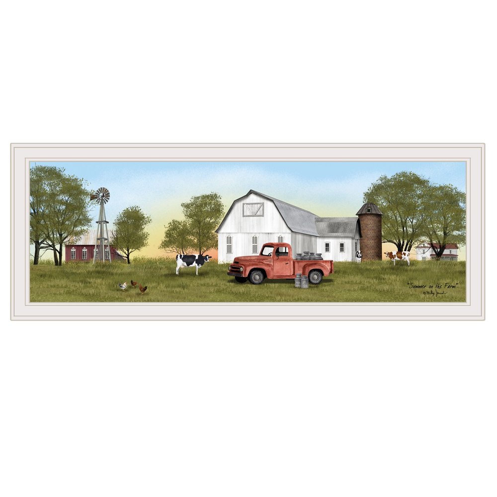 Summer on the Farm 3 White Framed Print Wall Art — view 1