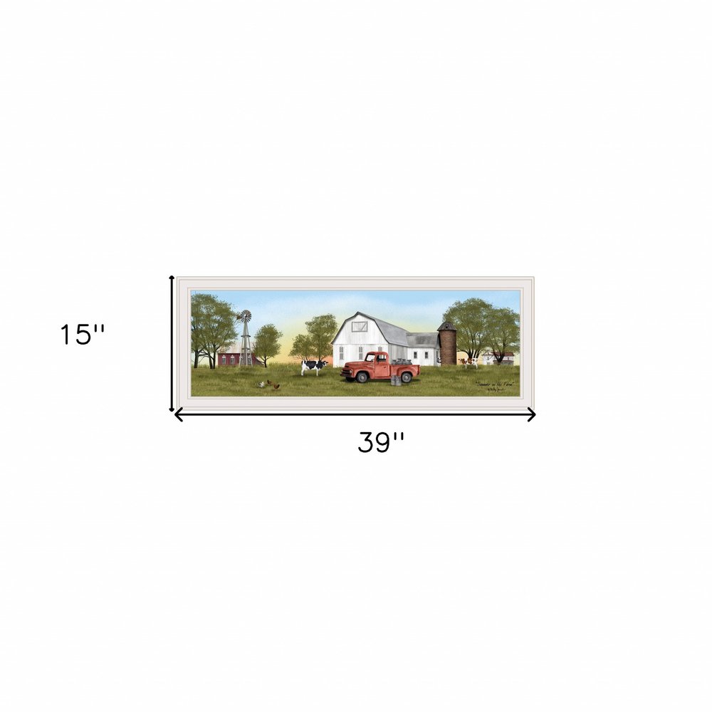 Summer on the Farm 3 White Framed Print Wall Art — view 3