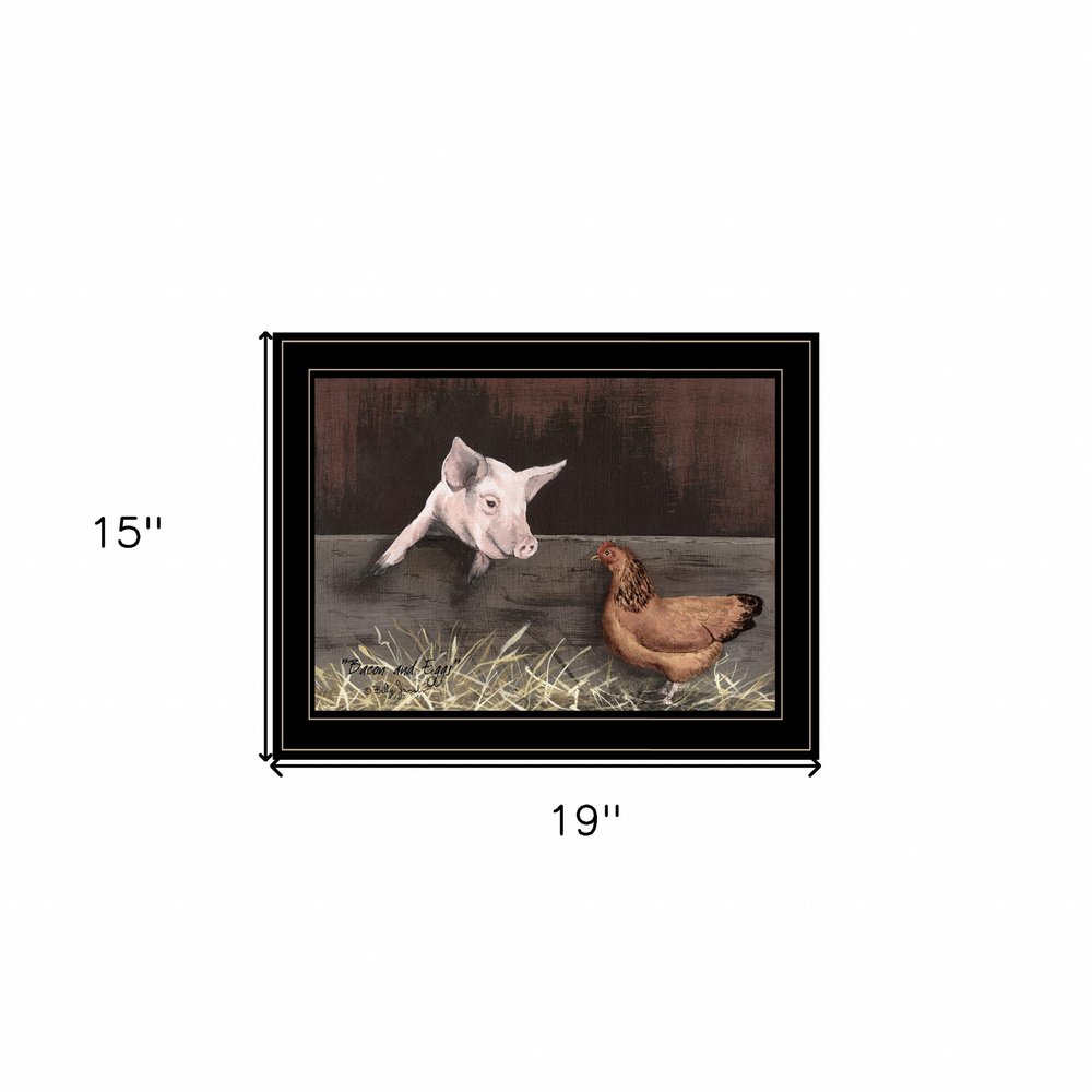 Bacon and Eggs 2 Black Framed Print Wall Art HomeRoots
