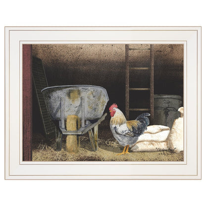Chicken Feed 1 White Framed Print Wall Art HomeRoots