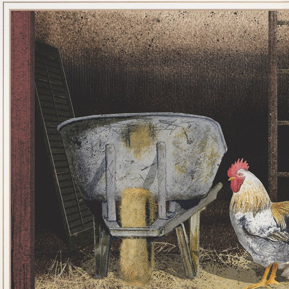 Chicken Feed 1 White Framed Print Wall Art — view 4