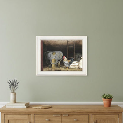 Chicken Feed 1 White Framed Print Wall Art HomeRoots