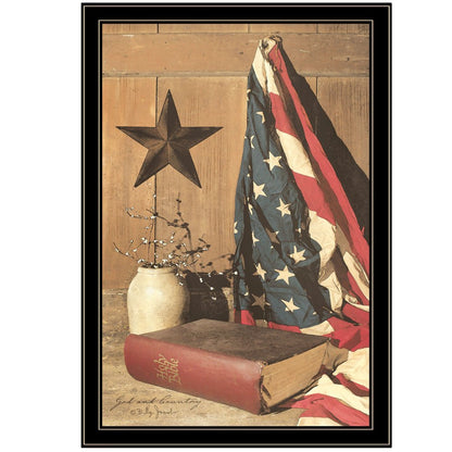 God and Country 8 Black Framed Print Wall Art HomeRoots