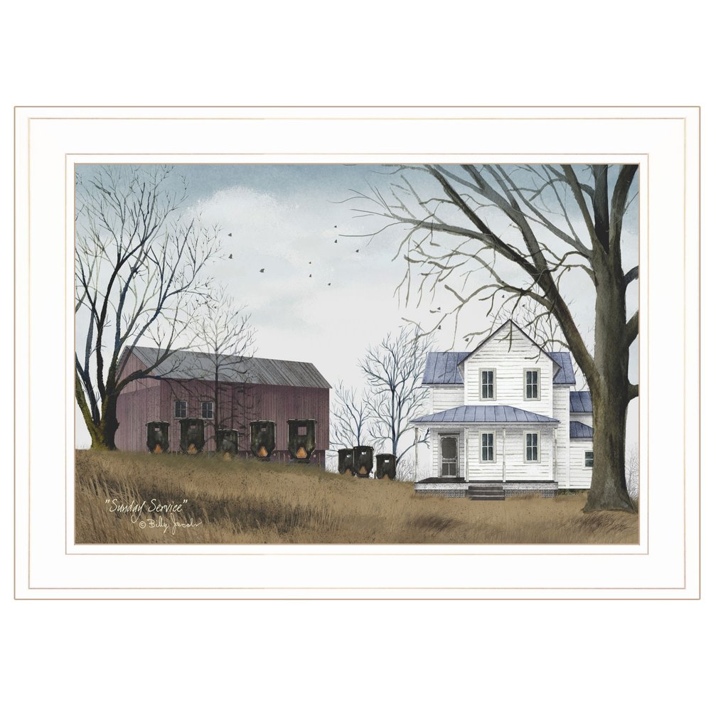 Sunday Service 1 White Framed Print Wall Art — view 1