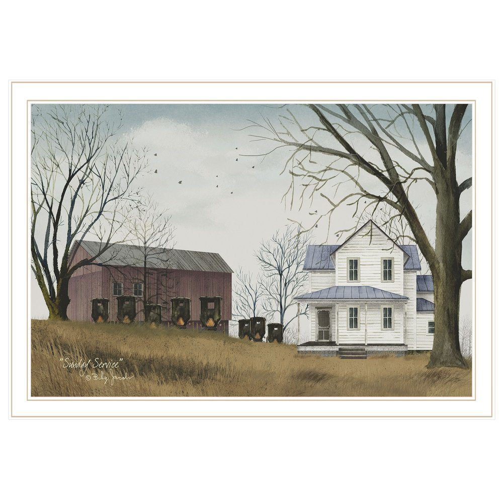 Sunday Service 3 White Framed Print Wall Art HomeRoots