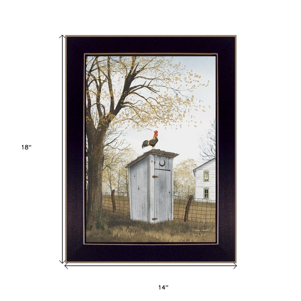 Morning Commute Outhouse Black Framed Print Wall Art HomeRoots