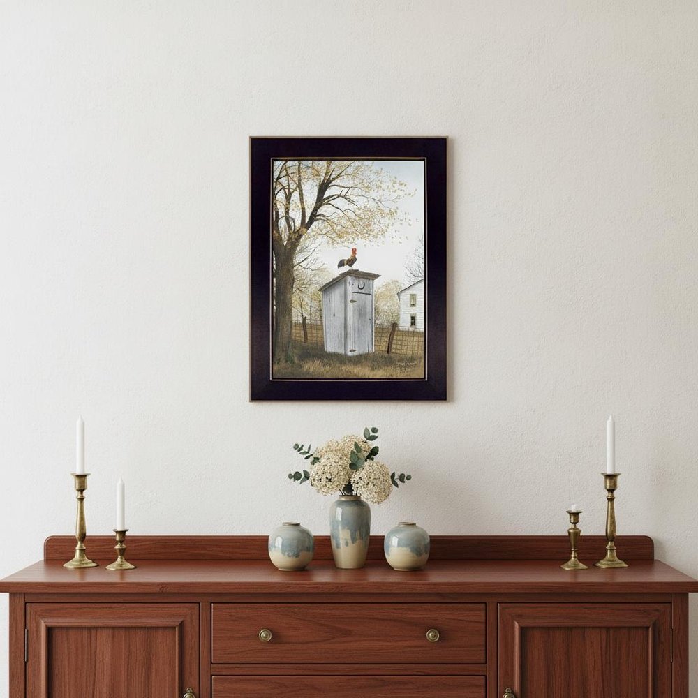Morning Commute Outhouse Black Framed Print Wall Art HomeRoots