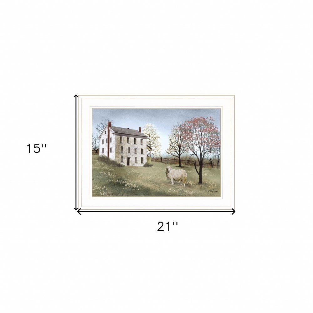 Spring at White House Farm 1 White Framed Print Wall Art — view 4
