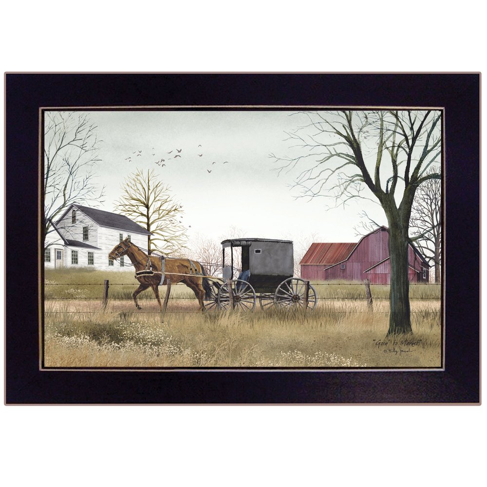 Goin to Market 4 Black Framed Print Wall Art — view 1