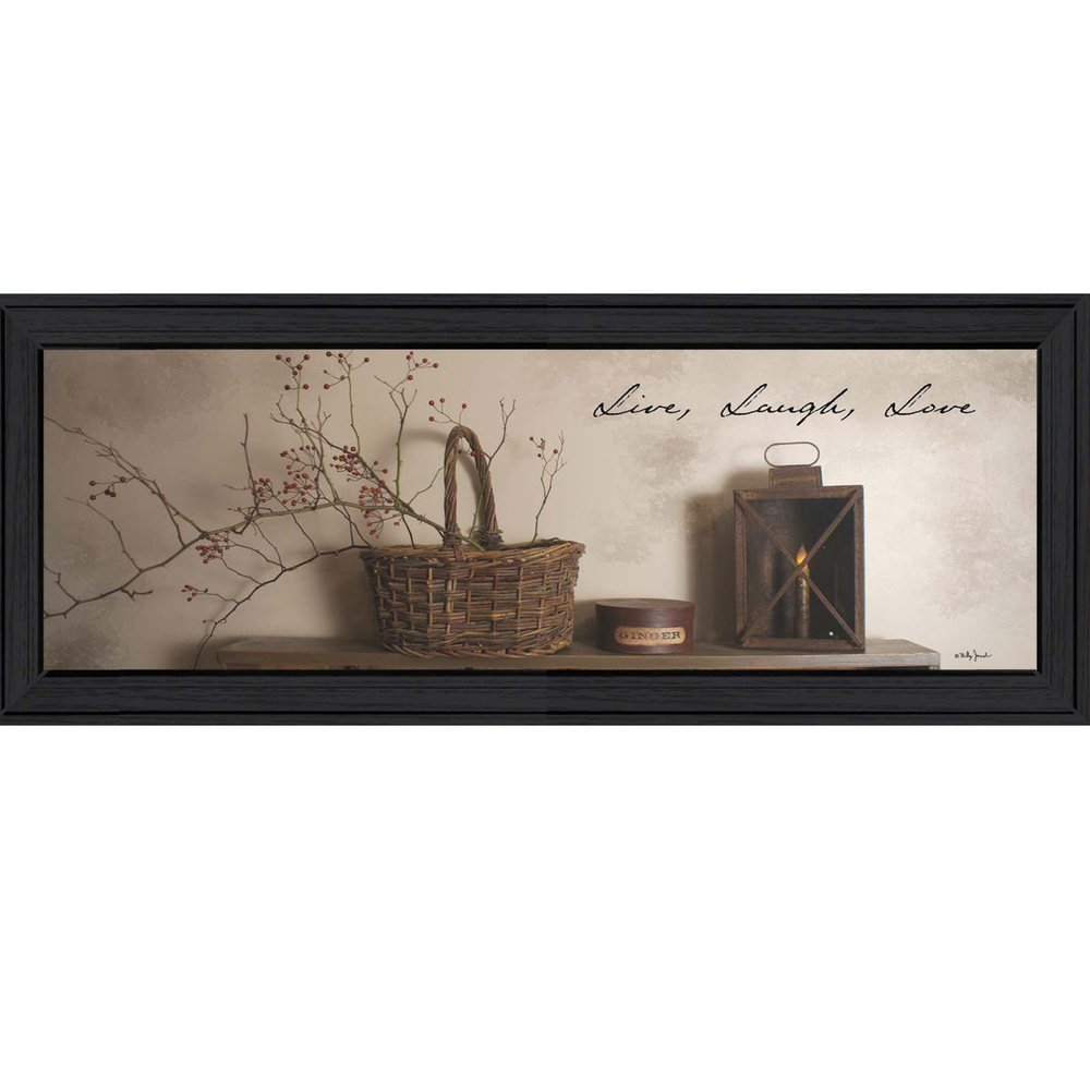 Live Laugh and Love 2 Black Framed Print Wall Art — view 1