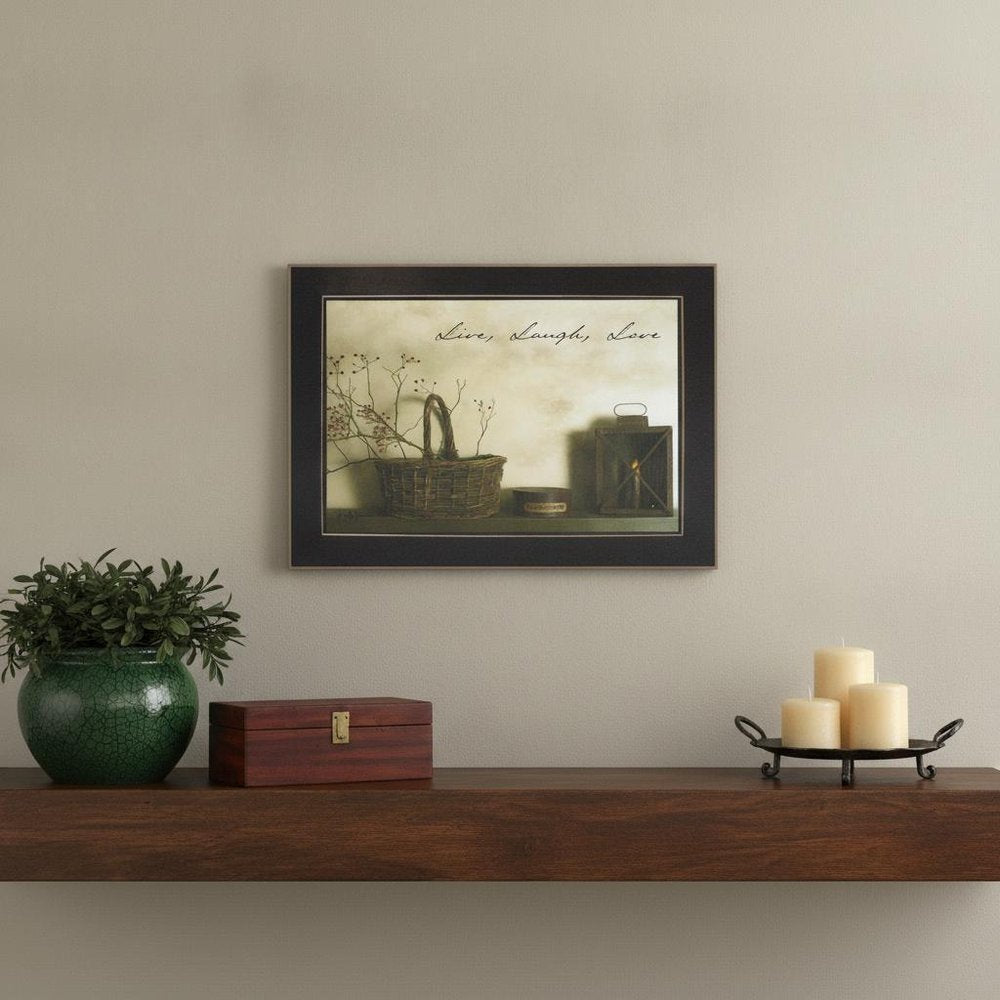 Live Laugh and Love Black Framed Print Wall Art — view 5