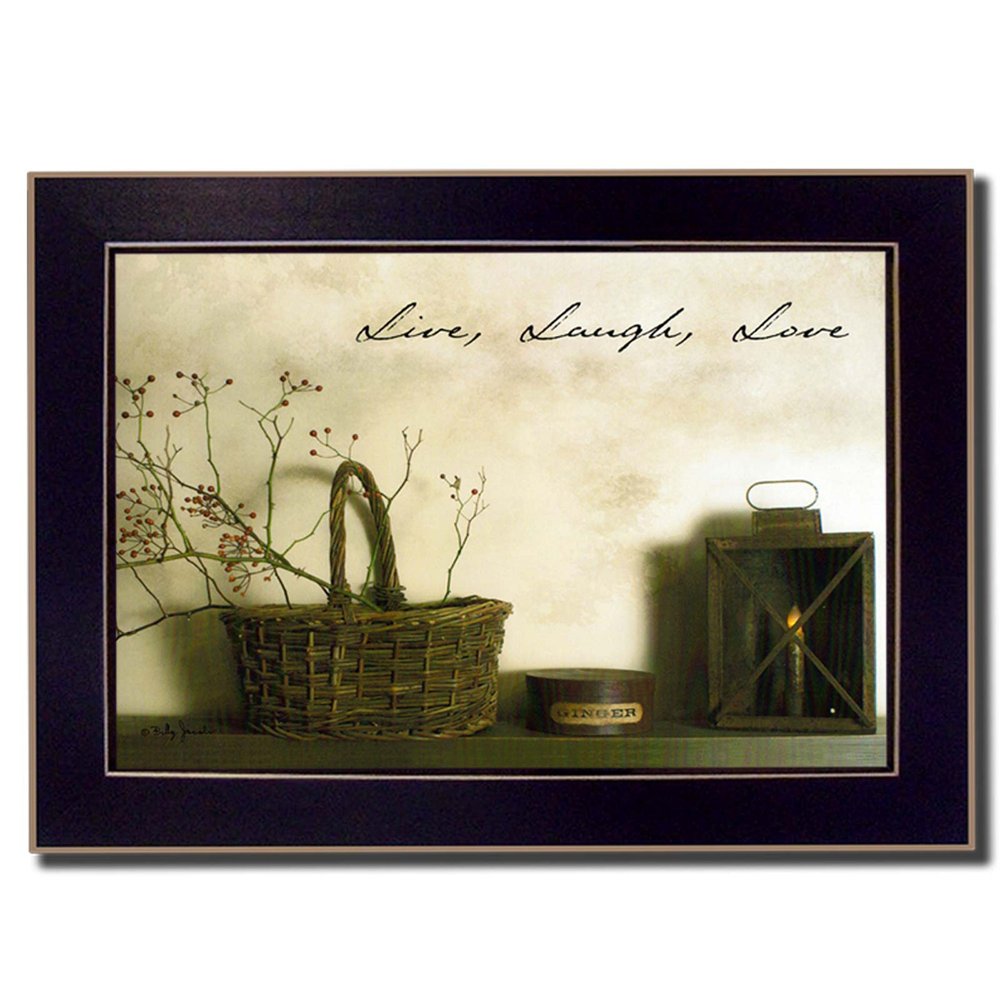 Live Laugh and Love Black Framed Print Wall Art — view 3