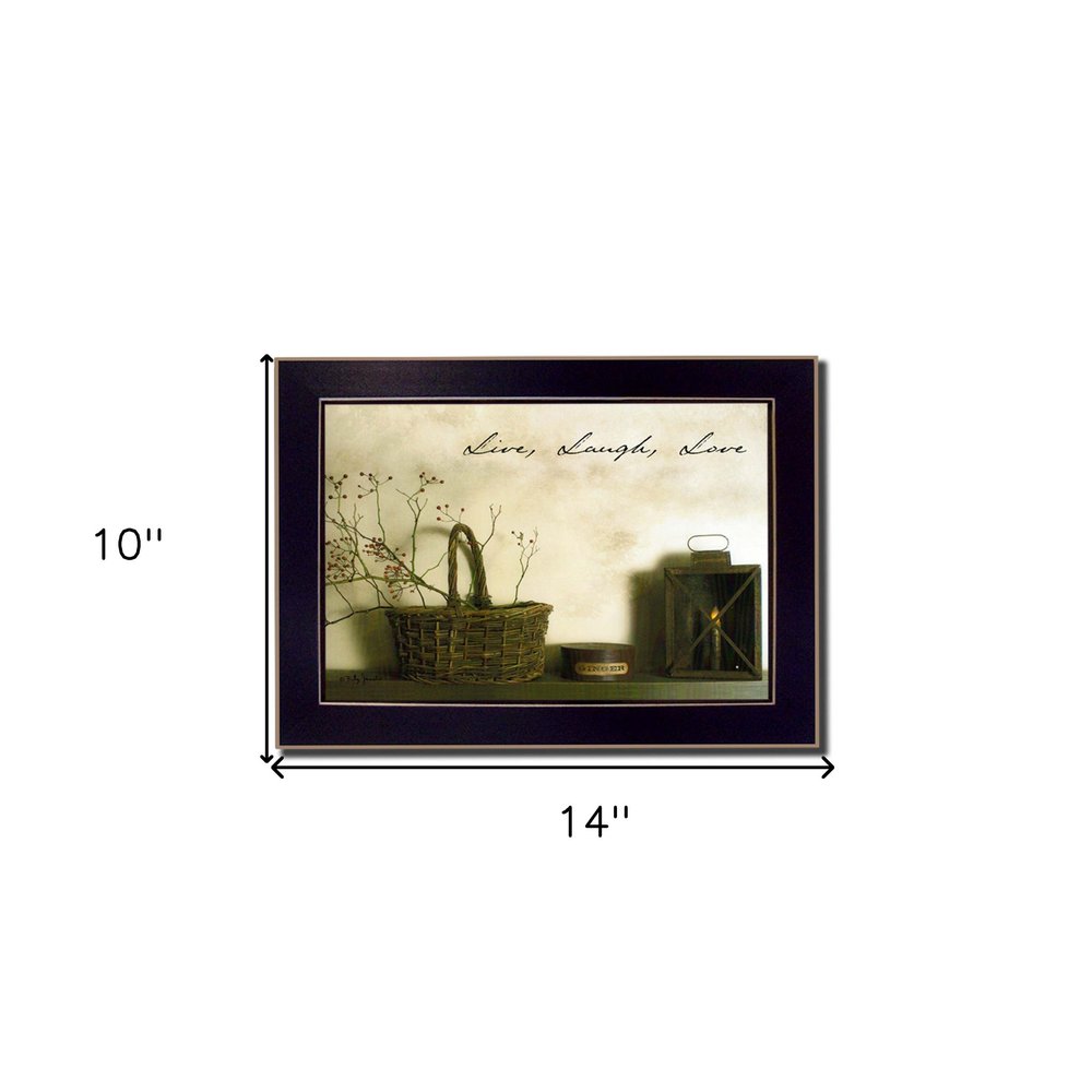 Live Laugh and Love Black Framed Print Wall Art HomeRoots