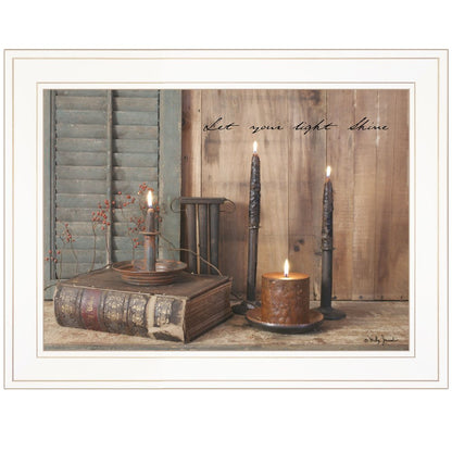 Let Your Light Shine 1 White Framed Print Wall Art HomeRoots