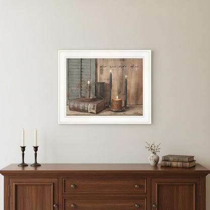 Let Your Light Shine 1 White Framed Print Wall Art HomeRoots