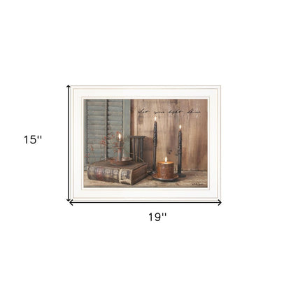 Let Your Light Shine 1 White Framed Print Wall Art HomeRoots