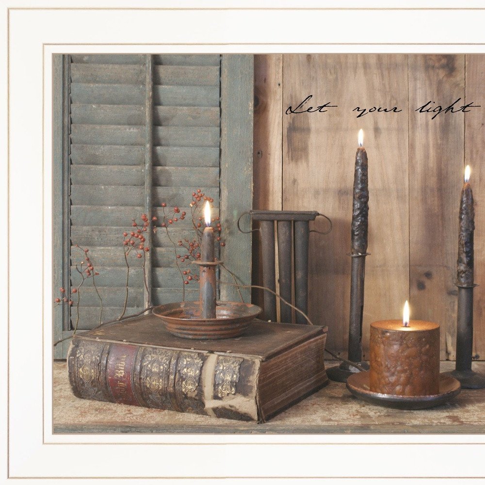 Let Your Light Shine 1 White Framed Print Wall Art HomeRoots