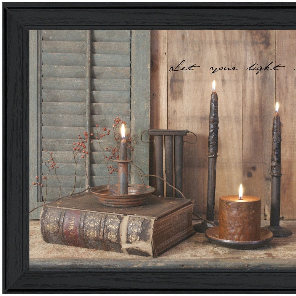 Let Your Light Shine 3 Black Framed Print Wall Art — view 5