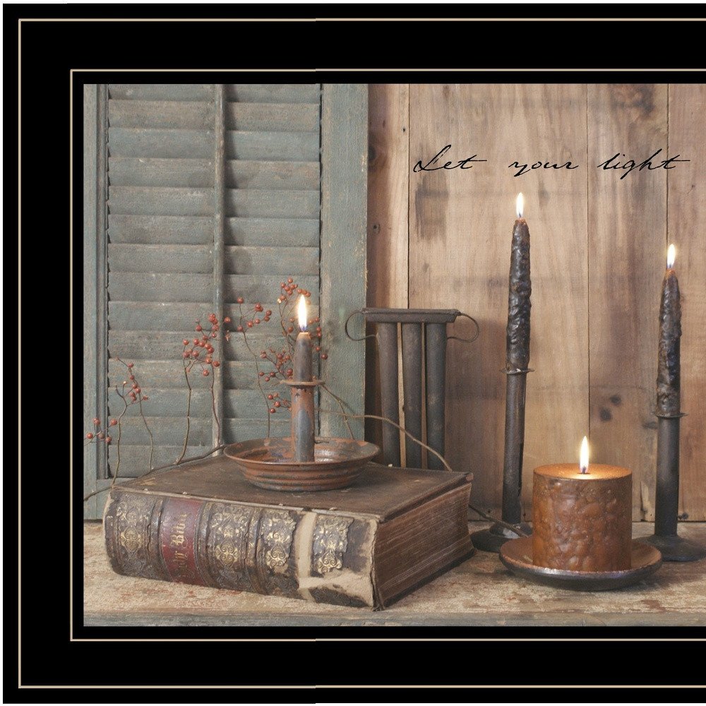 Let Your Light Shine 2 Black Framed Print Wall Art — view 5