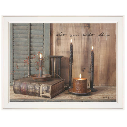 Let Your Light Shine 4 White Framed Print Wall Art HomeRoots